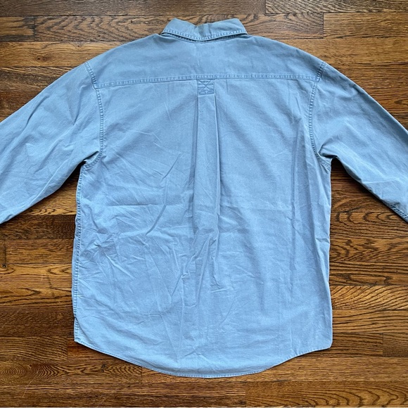 L.L. Bean Sunwashed Canvas Shirt in Blue, Traditional Fit - Picture 2 of 6